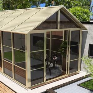 야외 바베큐장 전원주택 펜션 평상 이중지붕집 3X 사면문 파고라 아웃도어