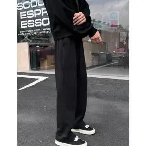 바지 검정 남친 빈티지 캐주얼 커브 트레이닝 봄가을 패피3