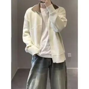 니트 가을 캐주얼 남친 칼라넥 카디건 터틀넥 스웨터 저지 패피3