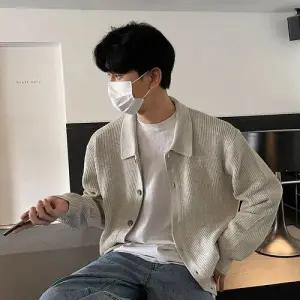 남사친 니트 캐주얼 칼라넥 봄가을 터틀넥 카디건 얇은 패피3