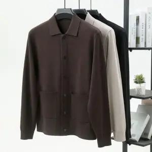 남자 니트 캐주얼 스웨터 터틀넥 칼라넥 포켓 봄가을 카디건 아우터 리얼 패피3