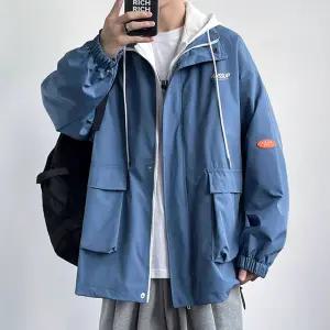 가을 봄 겨울 남사친 투피스 두툼한 후드 휴가 점퍼 가운 코트 패피3