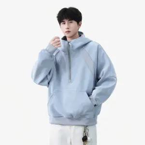 남자 캐주얼 봄가을 코트 반집업 후드 맨투맨 트렌드 점퍼 패피3