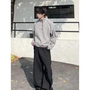 남친 빈티지 캐주얼 반집업 맨투맨 봄가을 붐 스포티 코트 하이넥 점퍼 패피3