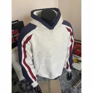 남색 남사친 빈티지 커플 코트 춘추 상의 맨투맨 스트라이프 점퍼 트렌드 배색 후드 패피3