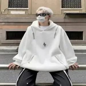 남친 봄가을 프린트 점퍼 커플 야상 빳빳한 트렌드 후드 상의 맨투맨 패피3