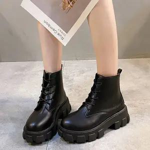 [굿쇼핑몰]230260mm 빅사이즈 트랙솔 플랫 워커 4cm