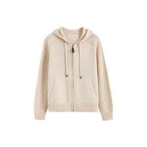 여사친 면 니트 가을 긴팔 양털 살구 게으른 상의 후드 카디건 1PICK3