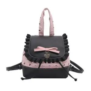 여성용 가을 캐주얼 백팩 대용량 배색 발레 패피3