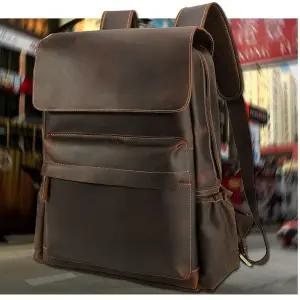 남사친 빈티지 출장 가죽 직장인 배낭 비지니스 여행용 패피5