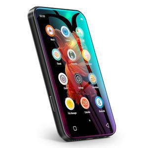 [미국배송] TIMMKU 72GB MP3 플레이어(블루투스 포함) 4.0인치 풀 터치스크린 MP4 플레이어(스피커 휴대용 하이파이 사운드 음성 녹음기 앱 다운로드 불가(블랙)