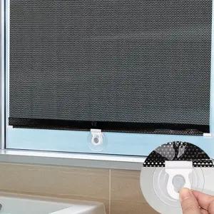 사무실 블라인드 간편 설치 유리창 흡착식 블라인드 햇빛 스크린 차양막 차량용