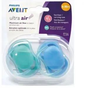 BN-SA 아벤트 울트라에어 6-18개월 공갈 젖꼭지 블루