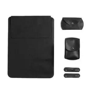 패드 노트북 파우치 블랙 보관 맥북 외출 세트 37x28cm