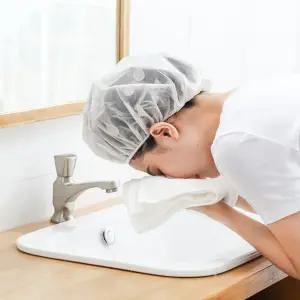 유아샴푸캡 아기샤워캡 어린이 머리캡 방수 헤어캡 물방울 밴딩형 목욕용품