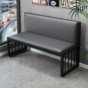 대기의자 식당 업소용 벤치의자 현관 철제 등받이