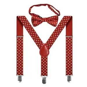 도트 RGD989J7 서스펜더 키즈멜빵 빨강 치마 유아멜빵