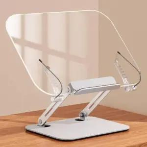 데스크 휴대용 책상 노트북 사무실 받침대 SVNT-104 알루미늄 겸용 투명 거치대 독서대