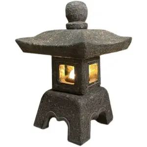 마당 높이 연못 정원 석등 전기 조각상 조경 인테리어