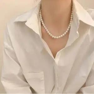 단아한 진주 목걸이 네크리스 청순 7mm 레이어드 진주목걸이 진주 승무원목걸이