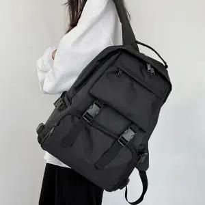 학생 입학 가방 심플 블랙 찍찍이 책가방 스쿨백 백팩