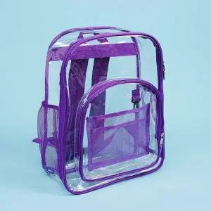 투명 백팩 퍼플 학생 비치 경량 야외