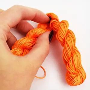 매듭실 목걸이 만들기 재료 컬러 1mm 주황 매듭실 매듭팔찌재료 실팔찌만들기
