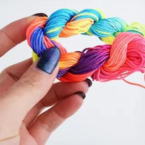 매듭실 목걸이 만들기 재료 컬러 1mm 혼합 매듭실 매듭팔찌재료 실팔찌만들기