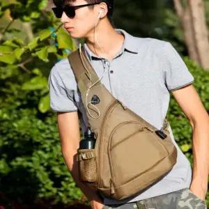남성 아웃도어 크로스백 바디백 스포츠가방 USB충전 바디백 스포츠백