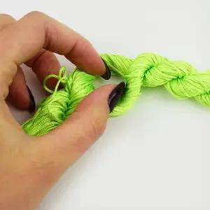 매듭실 목걸이 만들기 재료 컬러 1mm 연두 매듭실 매듭팔찌재료 실팔찌만들기