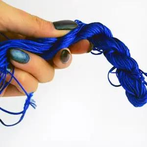 매듭실 목걸이 만들기 재료 컬러 1mm 파랑 매듭실 매듭팔찌재료 실팔찌만들기