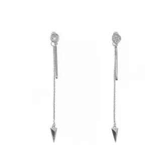 국내제조) 실버 은 줄 귀걸이 화이트도금) 여성귀걸이 여성악세사리 원터치귀걸이