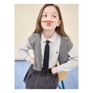 매장정품 [빈폴키즈] 피케 칼라 긴팔 티셔츠 그레이 (BI5841UE33) 243552