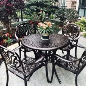 주물의자 발코니 테이블 카페 방수 의자개 정원 철제 헤이