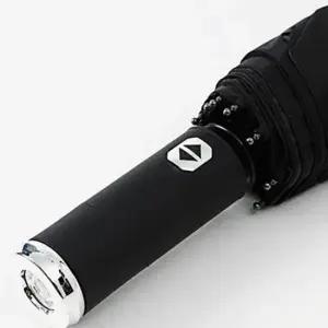 LED 손전등 양산겸 우산 블랙 완전자동우산
