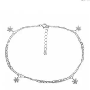 국내제조) 플라워 실버 은 발찌 은발찌 발찌 여성악세사리
