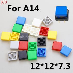 A14 용 20pcs 12x12x7.3mm PCB 순간 촉각 택트 미니 푸시 버튼 스위치 모듈 DIP 4PIN 사각 캡 포함 고
