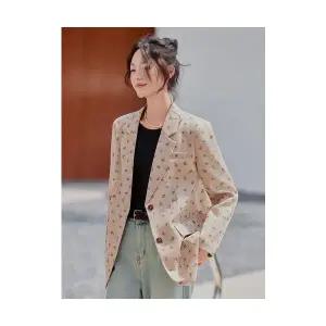 여자 캐주얼 정장 재킷 코트 봄가을 상의 작은 BE3