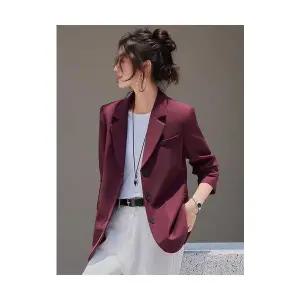 여자 캐주얼 정장 재킷 뒤 트임 코트 봄가을 상의 BE3