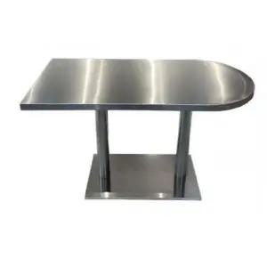스탠딩 스텐 탁자 디자인 화이트 반원 테이블 카페 밀크티숍