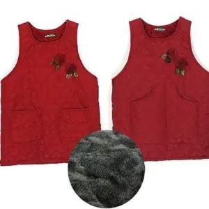 따뜻한 겨울 극세사 앞치마 원피스형 극세사 누빔 앞치마 기모 조끼