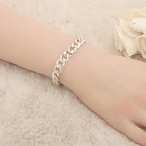 국내제조) 정장패션 실버 은팔찌 18cm) 은팔찌 여성악세사리 불교팔찌