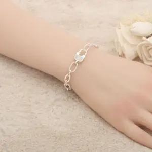 국내제조) LOCK 실버 은팔찌 19cm) 은팔찌 여성악세사리 불교팔찌