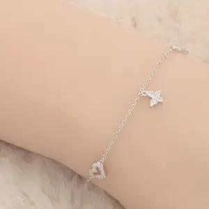 국내제조)버터플라이 은팔찌 17cm+3cm) 은팔찌 여성악세사리 여성팔