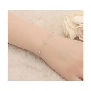 국내제조) 실버 CUBIC 은팔찌 17cm+3cm) 은팔찌 여성악세사리 여성팔