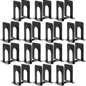 선반용 해피하피 14쌍 책꽂이 28개 금속 책상용 헤비 북 스토퍼 심플 라이브러리 오피스 홈 북엔드 4.9 x