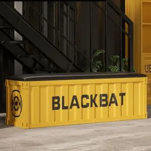 수납함 철제 의자 수납벤치 옐로우 3인용 B12 신발장