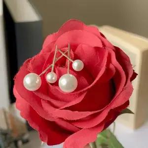 크로스 더블 데일리 진주 귀걸이 화이트 주얼리 선물 패션귀걸이 진주귀걸이