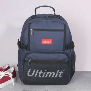 사이드 버클 메쉬 포켓 영문 레터링 패치 백팩