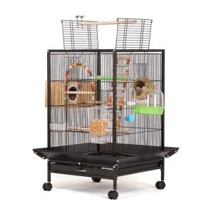 달린 새장 사육장 이동식 앵무새 놀이터 철제 대형 새